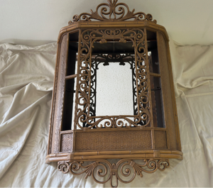 lot 77 image: Syroco wall shelf with mirror