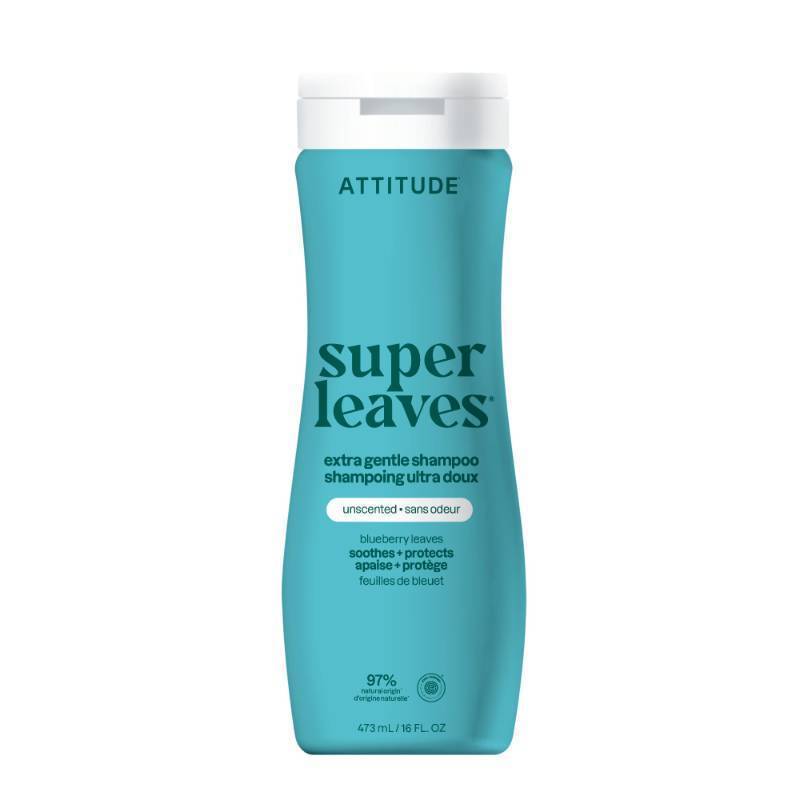 lot 29513 image: ATTITUDE Extra Gentle Hair Shampoo, EWG Verified, Soothes Dry Scalp, Naturally Derived Ingredients, Vegan and Plant Based, Unscented, 16 Fl Oz - Retail $18