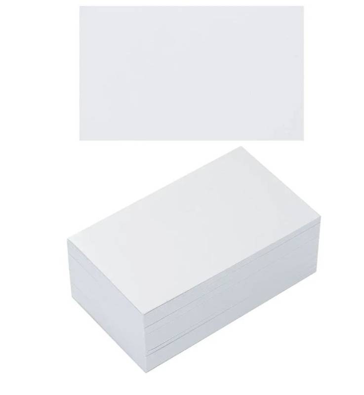 lot 29543 image: Cardstock Blank Cards Stock, White, 3x5 inches, 10 Pack - Retail $25