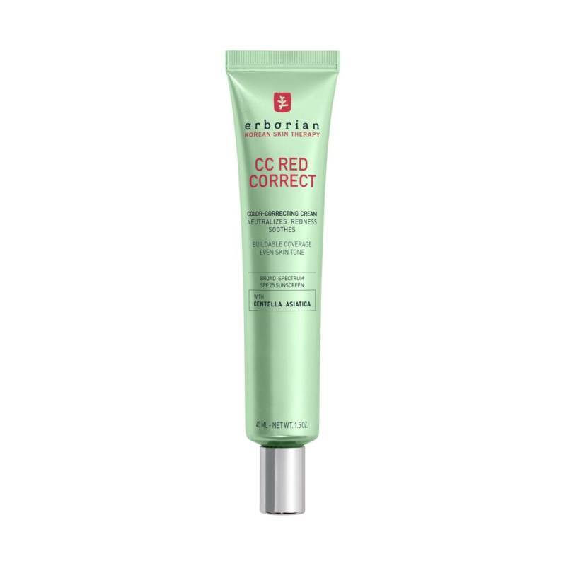 lot 59792 image: Erborian CC Red Correct - Skincare-First Green Color Corrector with Centella Asiatica, Illuminating Color Corrector with Redness Coverage & SPF 25 - Cica, Korean Skincare, 1.5 Oz - Retail $46