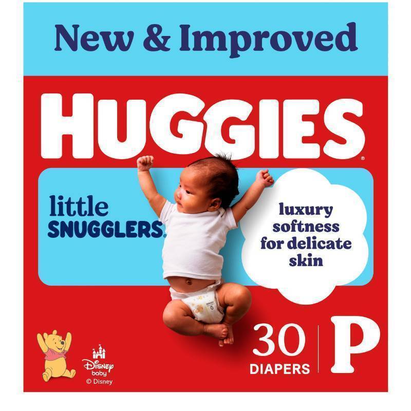 lot 28897 image: Huggies Little Snugglers Diapers, Size Preemie, 30 Count - Retail $10
