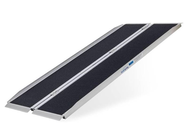 lot 29632 image: Silver Spring Folding Aluminum Wheelchair Ramp, 600 lb Capacity, 6ft x 29 In - Retail $250