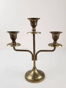 Vintage Brass 3-Light Candelabra Candle Holder