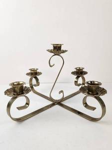 lot 106 image: Five Arm Candle Holder Candelabra Centerpiece