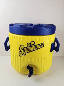 lot 126 image: Sqwincher Beverage Dispenser Jug with Spigot and Handles