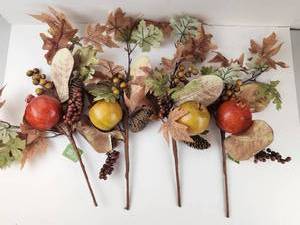 lot 211 image: RAZ Imports Autumn Fruit and Leaf Decorative Floral Pick