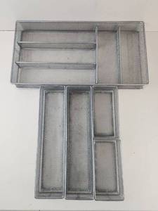 lot 252 image: Mesh Drawer Organizer Tray Set Assorted Sizes