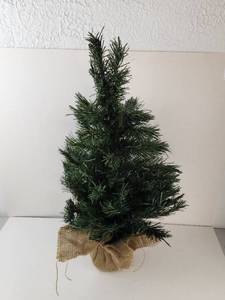 lot 284 image: Mini Christmas Tree with Burlap Wrapped Base 24