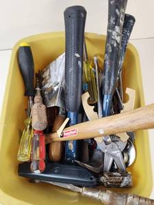 lot 288 image: Mixed Lot of Hand Tools Including Screwdrivers Wrenches Pliers Hammers