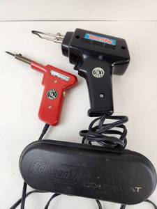 lot 305 image: Soldering Tool Lot Chicago Tool 30W HN-30, BenchTop Gun, Coleman ColdHeat