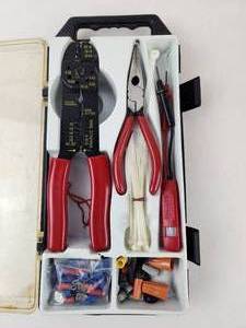 lot 308 image: Electrical Tool Kit Wire Stripper 20-22 AWG Voltage Tester 90-300V