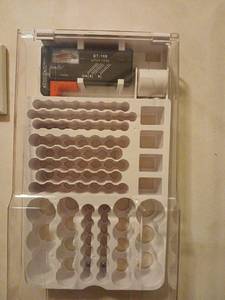 lot 1103 image: Battery Organizer Case with BT-168 Battery Tester, buyer bring tools and removes phillipshead Screwdriver needed