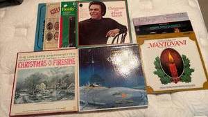 lot 1314 image: Christmas Vinyl Record Album Lot Johnny Mathis Mantovani Bing Crosby Longines