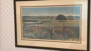 lot 1338 image: Framed Landscape wall decor Signed J.R. Hamil 26x18