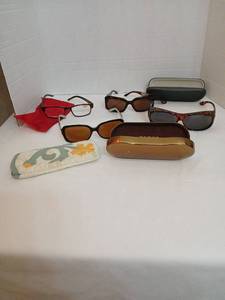 lot 1504 image: Eyewear Lot Via Spiga 317-S 55B Frame, Sunglasses, 3.50 Readers, Cases, and  Prescription  Ralph Lauren
