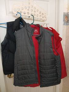 lot 1515 image: Ralph Lauren Large heavy coat , Pacific Trail Zip Front Vest Size L and M ST. John Bay vest