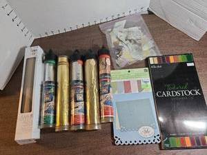 lot 3130 image: Cardstock and rolls of Art Emboss