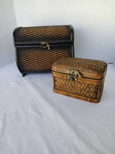 lot 3535 image: Decorative Lidded Storage Box Lot of 2 Made in China