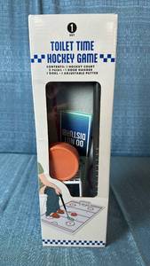 lot 2018 image: Toilet Time Hockey Game 1 Set 2 Pucks Goal Adjustable Putter