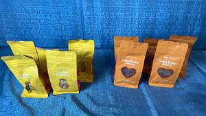 lot 2041 image: Sugarfina Gummy Candy Mix Lot Tropical Fruit & Sweet & Sour Hearts 213g