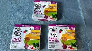 lot 2063 image: Once Upon A Farm Smart Wheels Organic Toddler Bar 5 Pack 3.35 oz Lot of 3
