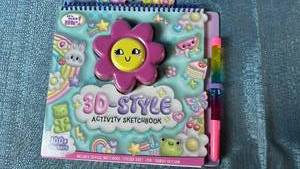 lot 2078 image: 3D-Style Activity Sketchbook 20-Page with Sticker Sheet Pen and Squishy Keychain