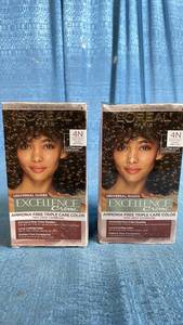 lot 3037 image: LOreal Paris Excellence Creme Hair Color 4N Natural Dark Brown Lot of 2