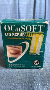 lot 3048 image: OCuSOFT Lid Scrub Allergy Eyelid Cleanser 30 Pre-Moistened Pads