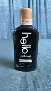 lot 3056 image: hello Fluoride Free Mouthwash with Activated Charcoal 17.6 fl oz 520 mL