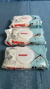lot 3063 image: Huggies Simply Clean Baby Wipes 64 Count Fragrance Free Lot of 3