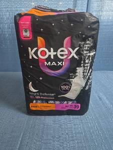 lot 8017 image: Kotex Maxi Pads 39 Count Night Defense Overnight