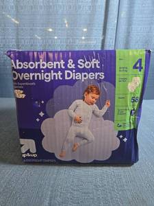 lot 8037 image: up&up Overnight Diapers Size 4 58 Count