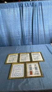 lot 8052 image: Wall Art Framed Prints Lot of 5