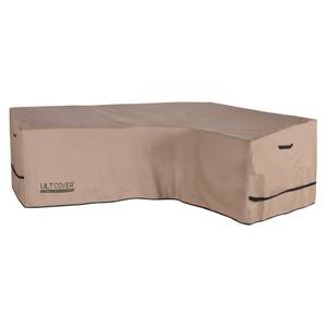 lot 119 image: ULTCOVER Waterproof Patio 4-Seater L-Shaped Right Facing Sofa Cover - Retail $49