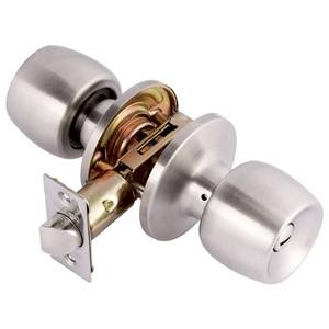 lot 129 image: Toledo Malaga Stainless Steel Privacy Knobset - Retail $34