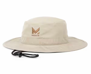 lot 136 image: Mission Wide Brim Bucket Hat with Adjustable Chin Cord - Retail $20