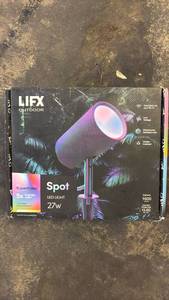 lot 157 image: LIFX Outdoor Spot LED Light 27W 1600 Lumens Smart Outdoor Spotlight - Retail $60