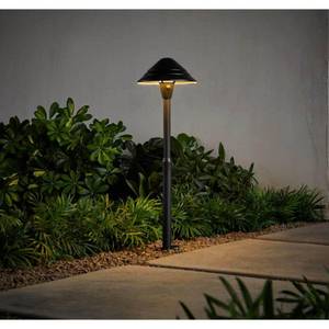 lot 167 image: 100 Lumen Low Voltage Black Plug-in Integrated LED Landscape Path Light Kit with Transformer and 10 ft. Power Cable - Retail $50