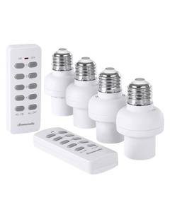 lot 183 image: DEWENWILS Remote Control Light Socket, Wireless Light Socket Switch Kit - Retail $25