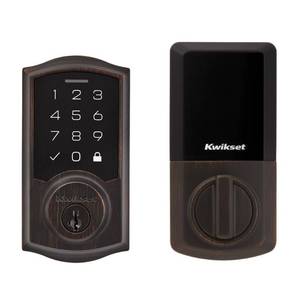 lot 203 image: 270 TRL 11P SMT RBP RCALFD Traditional Smartcode Touchpad Deadbolt - Venetian Bronze - Retail $120