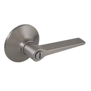 lot 206 image: Freedom Satin Nickel BedBath Door Handle - Retail $25