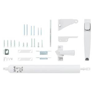 lot 215 image: Hampton Products V1033WH Closer Latch Combo Kit - White - Retail $38