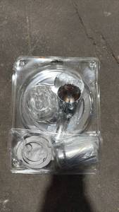 lot 259 image: Chrome-Finish Faucet Trim Kit with Lever Handle, Round Escutcheon Plate - Retail $60