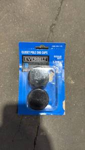 lot 263 image: Everbilt Closet Pole End Caps 1-14 in Regular Duty 2 Pk - Retail $10