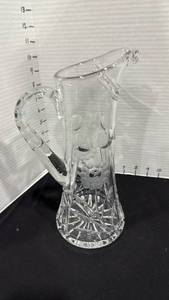 lot 1016 image: Crystal pitcher 11 inches tall