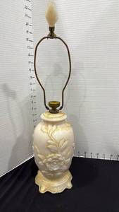 lot 1052 image: Vintage Glass Table Lamp possibly Aladdin no shade or wiring, needs cleaned 20 inches tall to fenial
