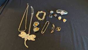 lot 1205 image: Womens jewelry including watch and rings