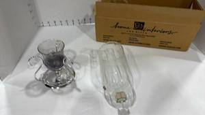 lot 2017 image: Home Interiors votive cup new and candle holder