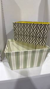 lot 2026 image: Cloth baskets with handles largest 10x17x14