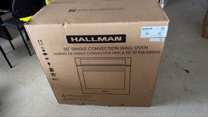 lot 116 image: Unused Hallman 30 in Single Convection Wall Oven
